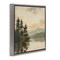 Stupell Industries Beige Mountain Landscape Framed Floater Canvas Wall Art